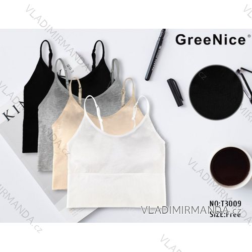 Croptop na ramienka dámsky (SM/L ONE SIZE) GREENICE GRE25T3009