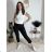 Nohavice strečové stláčače zateplené dlhé dámske PANTALONE (S/M/L ONE SIZE) TALIANSKA MÓDA IMPOZ25OL-5591/DUR S/M/L béžová