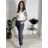 Nohavice strečové stláčače zateplené dlhé dámske PANTALONE (S/M/L ONE SIZE) TALIANSKA MÓDA IMPOZ25OL-5591/DUR S/M/L béžová