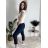 Nohavice strečové stláčače zateplené dlhé dámske PANTALONE (S/M/L ONE SIZE) TALIANSKA MÓDA IMPOZ25OL-5591/DUR S/M/L béžová