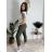 Nohavice strečové stláčače zateplené dlhé dámske PANTALONE (S/M/L ONE SIZE) TALIANSKA MÓDA IMPOZ25OL-5591/DUR S/M/L béžová