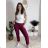 Nohavice strečové stláčače zateplené dlhé dámske PANTALONE (S/M/L ONE SIZE) TALIANSKA MÓDA IMPOZ25OL-5591/DUR S/M/L béžová