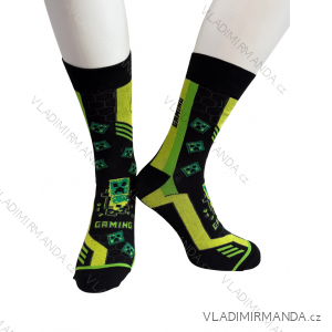 Ponožky veselé obrázkové slabé gaming pánske pre parenov (41-43,44-46) POLSKÁ MODA DPP250831