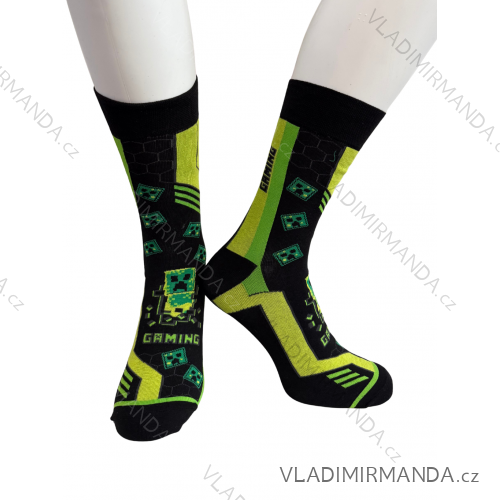 Ponožky veselé obrázkové slabé gaming pánske pre parenov (41-43,44-46) POLSKÁ MODA DPP250831