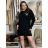 Šaty krátke voľnočasové teplé oversize dlhý rukáv dámske LA (M/L/XL ONE SIZE) TALIANSKA MÓDA IMD25204