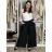 Nohavice elegantné teplé  s opaskom dámske (S/M/L ONE SIZE) TALIANSKA MÓDA IMD251113/DU S/M/L čierna