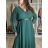 Šaty elegantní s páskem dlouhý rukáv dámsky SAFIR (M/L/XL ONE SIZE) talianska móda IMWMY251114