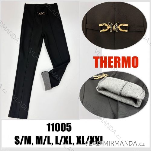 Nohavice dlhé elegantné thermo dámske nadrozmer (S/M - M/L - XL/XXL) MIE2511005