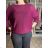 Sveter tenký dlhý rukáv dámsky (S/M ONE SIZE) TALIANSKA MÓDA IMM23NM1236/DUR tm. fuchsiová S/M/L