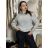 Sveter pletený oversize dlhý rukáv dámsky (M/L/XL ONE SIZE) TALIANSKA MODA IMWKA259910