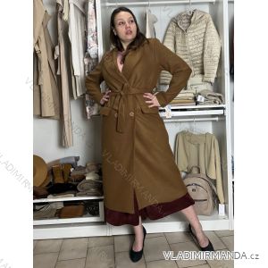 Kabát teplý s opaskom dlhý rukáv dámsky (M/L ONE SIZE) TALIANSKA MÓDA IMC25536