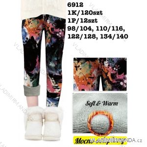 Legíny dlhé zateplené detské až dorast dievčenské (98/104 - 110/116 - 122/128 - 134/140) MIE256912