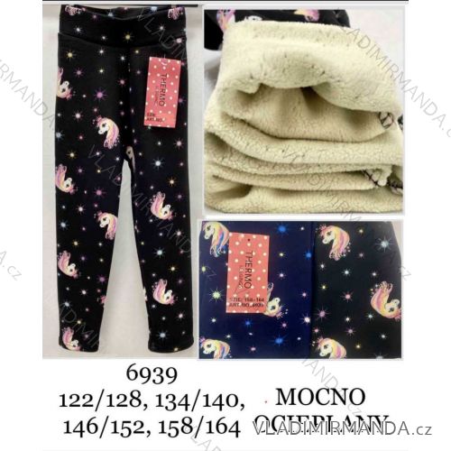 Legíny dlhé zateplené detské až dorast dievčenské (122/128 - 134/140 - 146/152 - 158/164) MIE256939