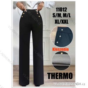 Nohavice dlhé elegantné thermo dámske nadrozmer (S/M - M/L - XL/2XL) MIE2511012