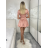 Šaty krátke voľnočasové letné krátky rukáv dámske MILANO (S/M/L ONE SIZE) TALIANSKA MÓDA IMPOC2510088/DUR S/M/L ružová staroružová