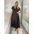 Šaty dlhé elegantné krátký rukáv dámske (S/M/L ONE SIZE) TALIANSKA MÓDA IMPLU2527434