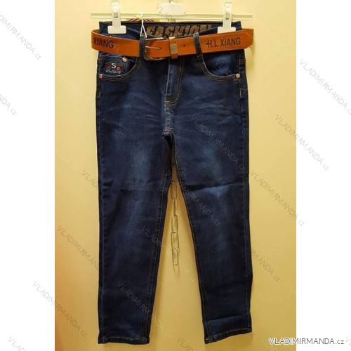 Rifle jeans v páse na gombík dorast chlapčenské (134-164) HL Xiang A427
