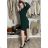 Šaty úpletové teplé dlhý rukáv dámske LUCY (S/M/L ONE SIZE) TALIANSKA MÓDA IMD23564/DR červená S/M/L