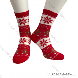 Ponožky vianočné veselé slabé dámske sob (35-37, 37-41) POLSKÁ MÓDA DPP250838