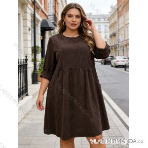 Šaty teplé dlhý rukáv dámske nadrozmer (46/48/50 ONE SIZE) TALIANSKA MÓDA IM425888