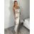 Šaty dlhé elegantné na ramienka dámske (S/M ONE SIZE) TALIANSKA MODA IM323013