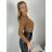 Body teplé dlhý rukáv dámske (S/M/L ONE SIZE) IMM24M1046/DUR hnědá S/M/L