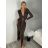 Šaty elegantný dlhý rukáv dámske (S/M/L ONE SIZE) TALIANSKA MÓDA IMM25M42722
