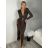 Šaty elegantný dlhý rukáv dámske (S/M/L ONE SIZE) TALIANSKA MÓDA IMM25M42722