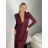 Šaty elegantný dlhý rukáv dámske (S/M/L ONE SIZE) TALIANSKA MÓDA IMM25M42722