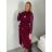 Vesta flaušová bez rukávov dámska (S/M/L ONE SIZE) TALIANSKA MÓDA IMPVN251112/DU S/M/L vínová