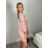 Šaty krajkové dlhý rukáv dámske (S/M/L ONE SIZE) TALIANSKA MÓDA IMWAD251111/DU S/M/L biela