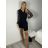 Šaty krátke elegantné dlhý rukáv dámske (S/M/L ONE SIZE) TALIANSKA MÓDA IMD25362
