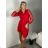 Šaty krátke elegantné dlhý rukáv dámske (S/M/L ONE SIZE) TALIANSKA MÓDA IMD25362