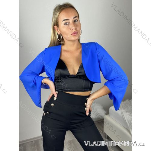 Bolerko elegantný dlhý rukáv dámske (S/M/L ONE SIZE) TALIANSKA MÓDA IMS251111