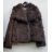 Kabátik chlpatý zimný dlhý rukáv dámsky nadrozmer (46/48/50 ONE SIZE) TALIANSKA MÓDA IMD25198