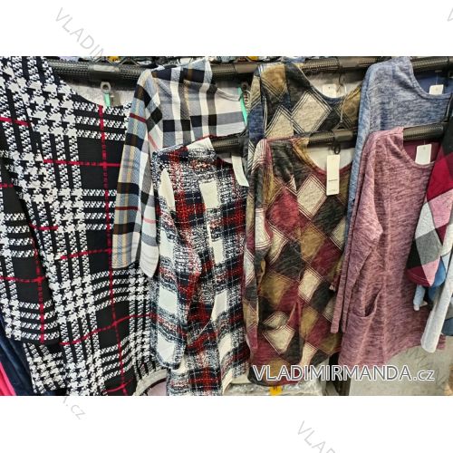 Tričko teplé dlhý rukáv dámske nadrozmer (L-4XL) TOVTA TOV24HH3798