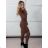 Šaty úpletové dlhý rukáv dámske INES (XS/S/M ONE SIZE) TALIANSKA MÓDA IMM25M9060