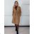Kabát dlhý rukáv dámske (S/M/L ONE SIZE) TALIANSKA MÓDA IMPVN2525994/DU S/M/L tmavo hnedá
