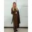 Kabát dlhý rukáv dámske (S/M/L ONE SIZE) TALIANSKA MÓDA IMPVN2525994/DU S/M/L tmavo hnedá