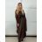 Kabát dlhý rukáv dámske (S/M/L ONE SIZE) TALIANSKA MÓDA IMPVN2525994/DU S/M/L tmavo hnedá