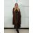 Kabát dlhý rukáv dámske (S/M/L ONE SIZE) TALIANSKA MÓDA IMPVN2525994/DU S/M/L tmavo hnedá