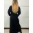 Kabát s opaskom dlhý rukáv dámske (S/M/L ONE SIZE) TALIANSKA MÓDA IMPVN25251008/DU čierna S/M/L