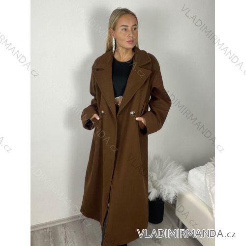 Kabát dlhý dlhý rukáv dámske (40/42/44 ONE SIZE) TALIANSKA MÓDA IMPVN25251006