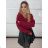 Sveter dlhý rukáv dámsky (S/M/L ONE SIZE) TALIANSKA MÓDA IMC25535/DU S/M/L vínová