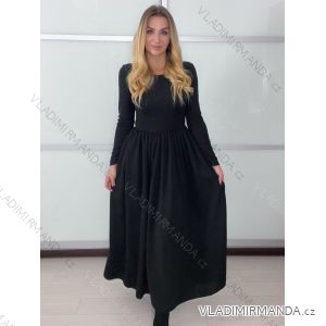 Šaty volnočasové dlhý rukáv dámske (S/M/L ONE SIZE) TALIANSKA MÓDA IMM25M55931/DU