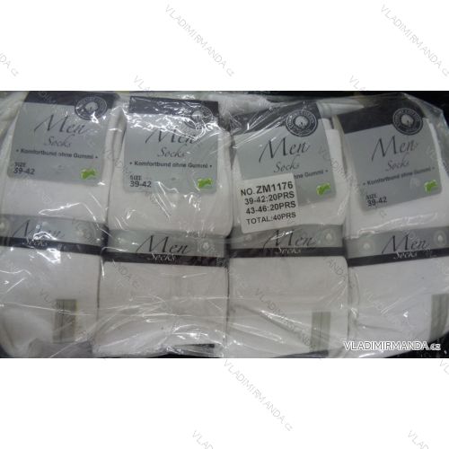 Ponožky slabé klasické pánske bielej (39-46) VIRGIN nemecko H-3308
