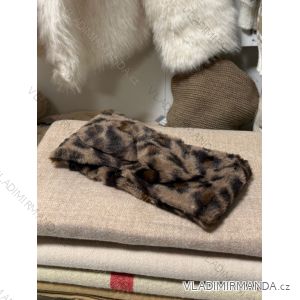 Čelenka zimná leopard dámska (ONE SIZE) BEST EMILIE  LIS25BD-355/DR