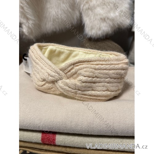Čelenka pletená zimná dámska (ONE SIZE) LIS25HB25003/DR ONE SIZE béžová