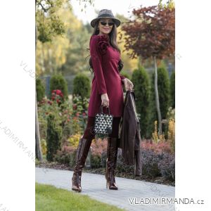 Šaty krátke elegantný dlhý rukáv dámske nadrozmer (34-46) POLSKÁ MÓDA PMLEL25EMMA4