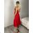 Šaty dlhé košeľové letné na ramienka dámske (S/M/L ONE SIZE) TALIANSKA MÓDA IMPBB25B25107